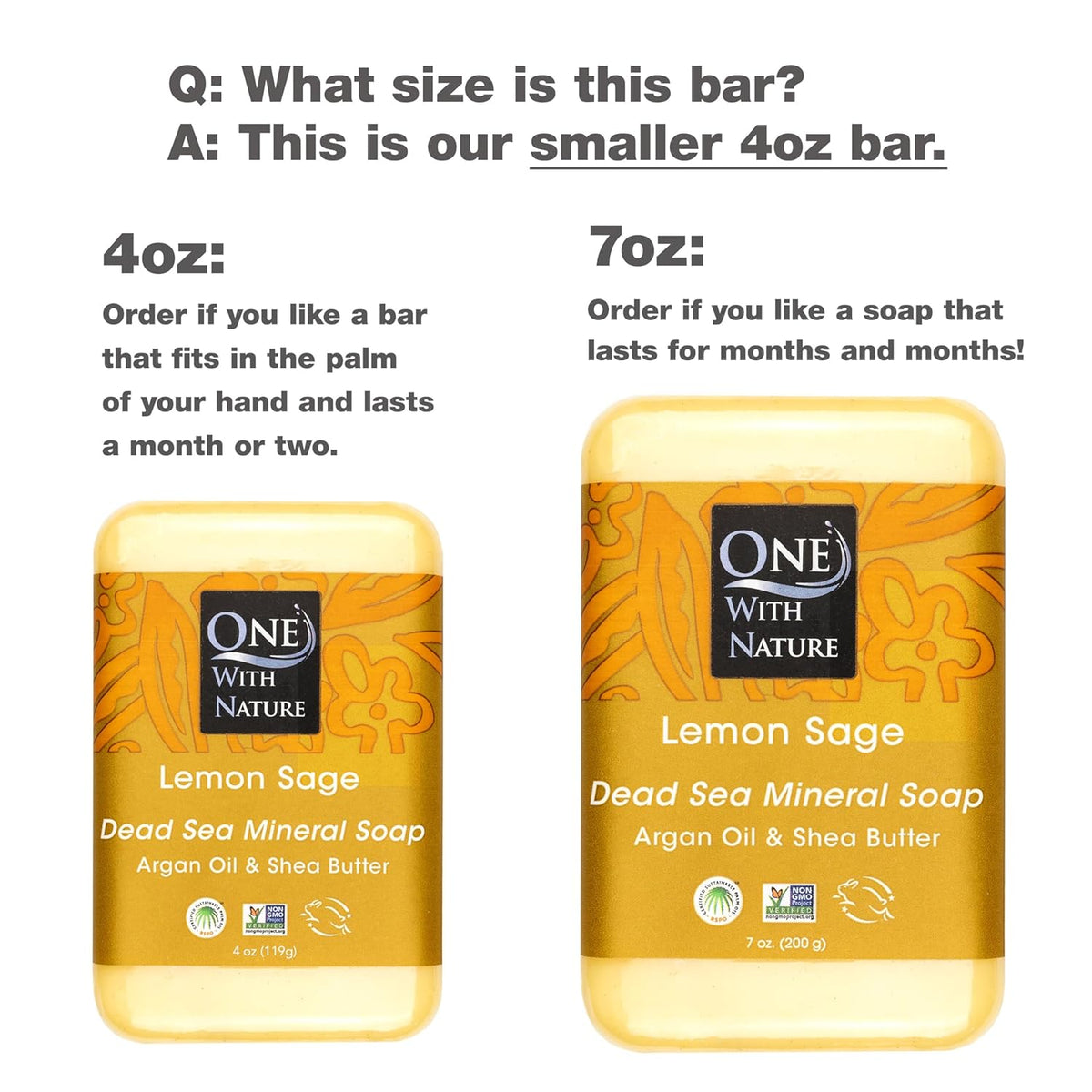 Lemon Sage Dead Sea Salt Exfoliating Soap Bar, 4 Oz 3 Pack