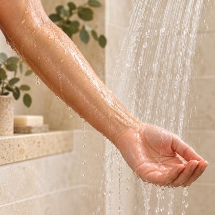 Wet skin